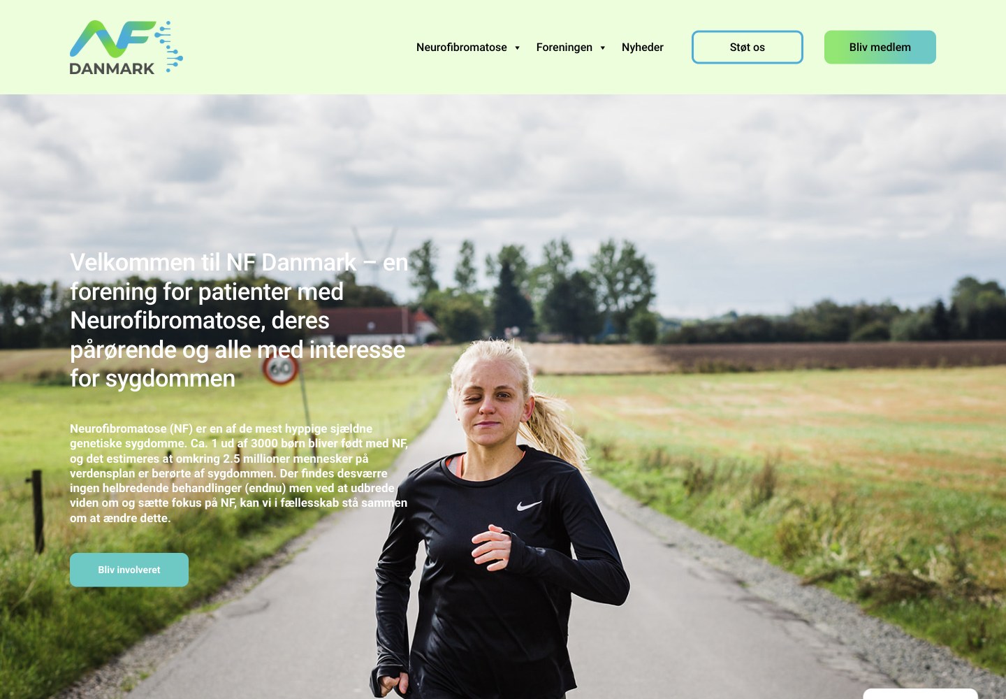 NFDanmarks hjemmeside med navigation, introduktion og en tydelig vej til medlemskab